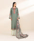 Women's Unstitched Green Lawn 3 Piece Suit